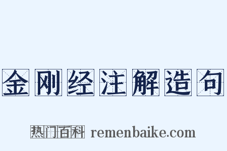 金刚经注解造句是什么意思的图片